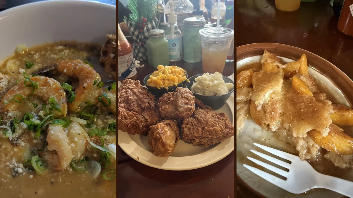 Hearty soul food served in a narrow café.